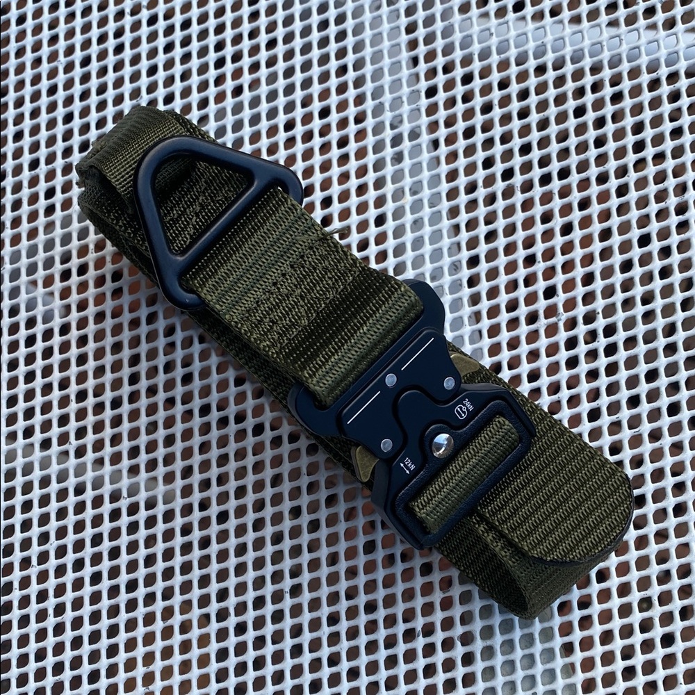 Tactical Olive Green nylon Web Belt NWOT adjustable up to 42” heavy duty style